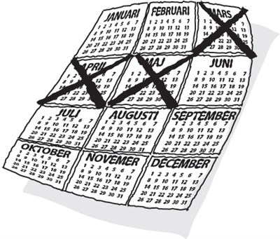 Illustrationsbild på en kalender
